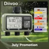 Diivoo Garden Water Timer 3 Zone Programmable Automatic Irrigation Timer with Rain Delay Manual/Auto Mode Watering for Lawn Yard 1