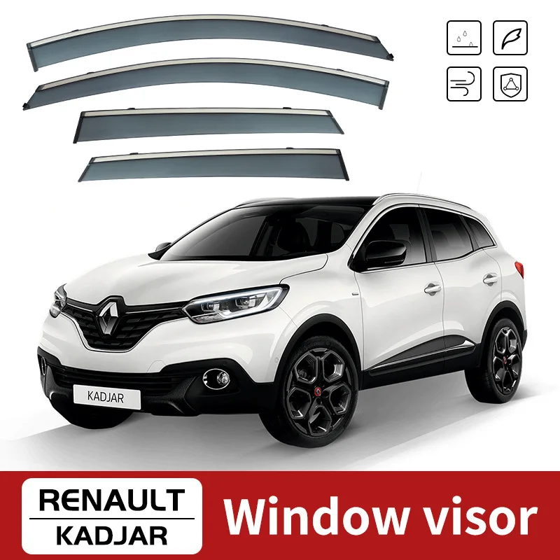 Per Kadjar Window Visor Weather Shield Side Window Deflector Parabrezza Per Auto Weather Shield Accessori Per Auto