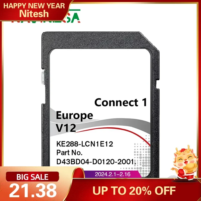 8Gb Per Nissan Note 2006-2013 Car Connect 1 V12 Europe Map Version Navigation Sd Card Gps Card