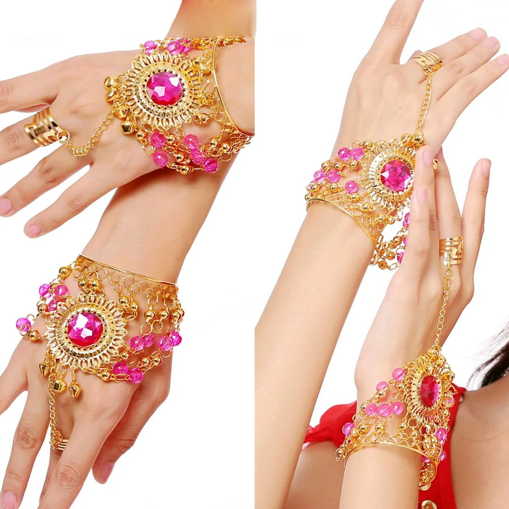 Indian Bridal/Party Wear (Panja) Bracelet With Adjustable Ring (Set Of 2) |  Indian jewelry sets, Bridal jewelry, Bridal fashion jewelry