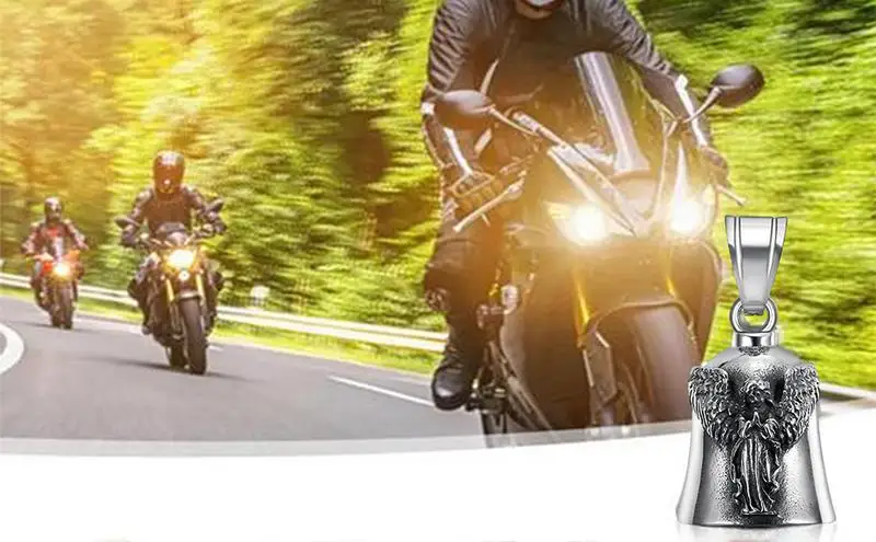 Guardian Bell Moto Riding Bell Durevole Metal Biker Bell Multifunzionale Finger Bell Wings Crisp For Luck Motorcycles