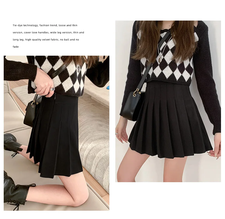 white tennis skirt 2022 High Waist Women Pleated Skirt JK Summer Japan Sweet Preppy Style Girls Dance Mini Skirt Fashion Plaid Zipper Faldas Mujer black denim skirt