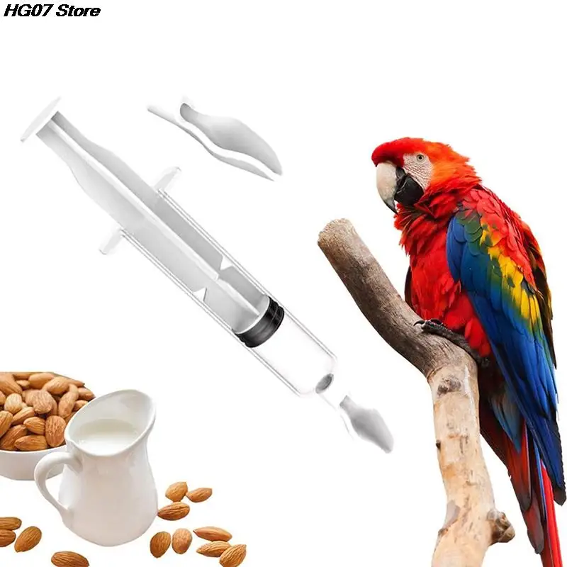 New 4PC/set Mini Bird Baby Feeder with Scale Plastic Removable Spoon Gavage Tube Parrot Liquid Food Feeding Tool Food Grade