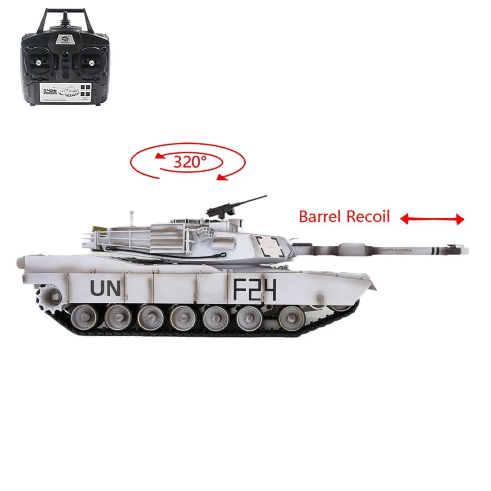 1:16 RC 탱크 헨글롱 TK7.0 메인보드 플라스틱 M1A2 에이브람스 3918 무선 조종 트랙형 자동차 배럴 리코일 BB IR 스틸 기어박스