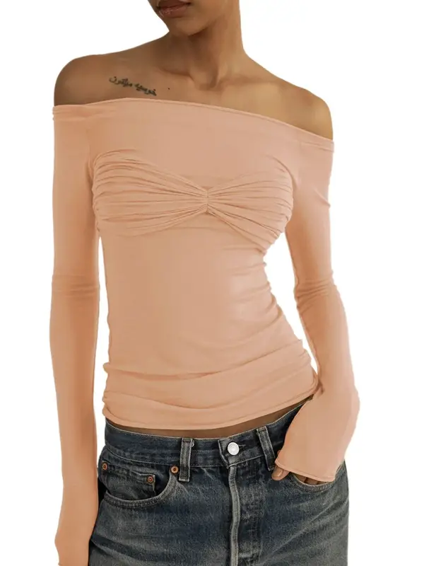 Trendix See Through Sexy Bodycon Bodysuit Lingerie Women 2024 Long Sleeve Mesh Body Top Fashion Twist Backless Tees Bodysuits - Image 14