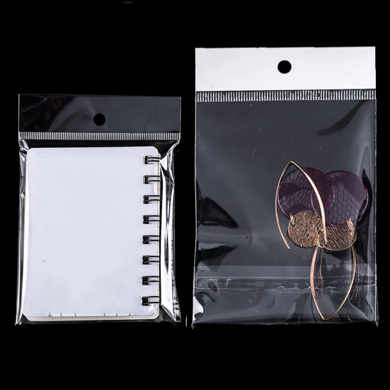 Description Picture 5 of item100 transparent plastic hanging self-adhesive bags, OPP self sealing bags, jewelry candy bags, gift biscuit sales bags