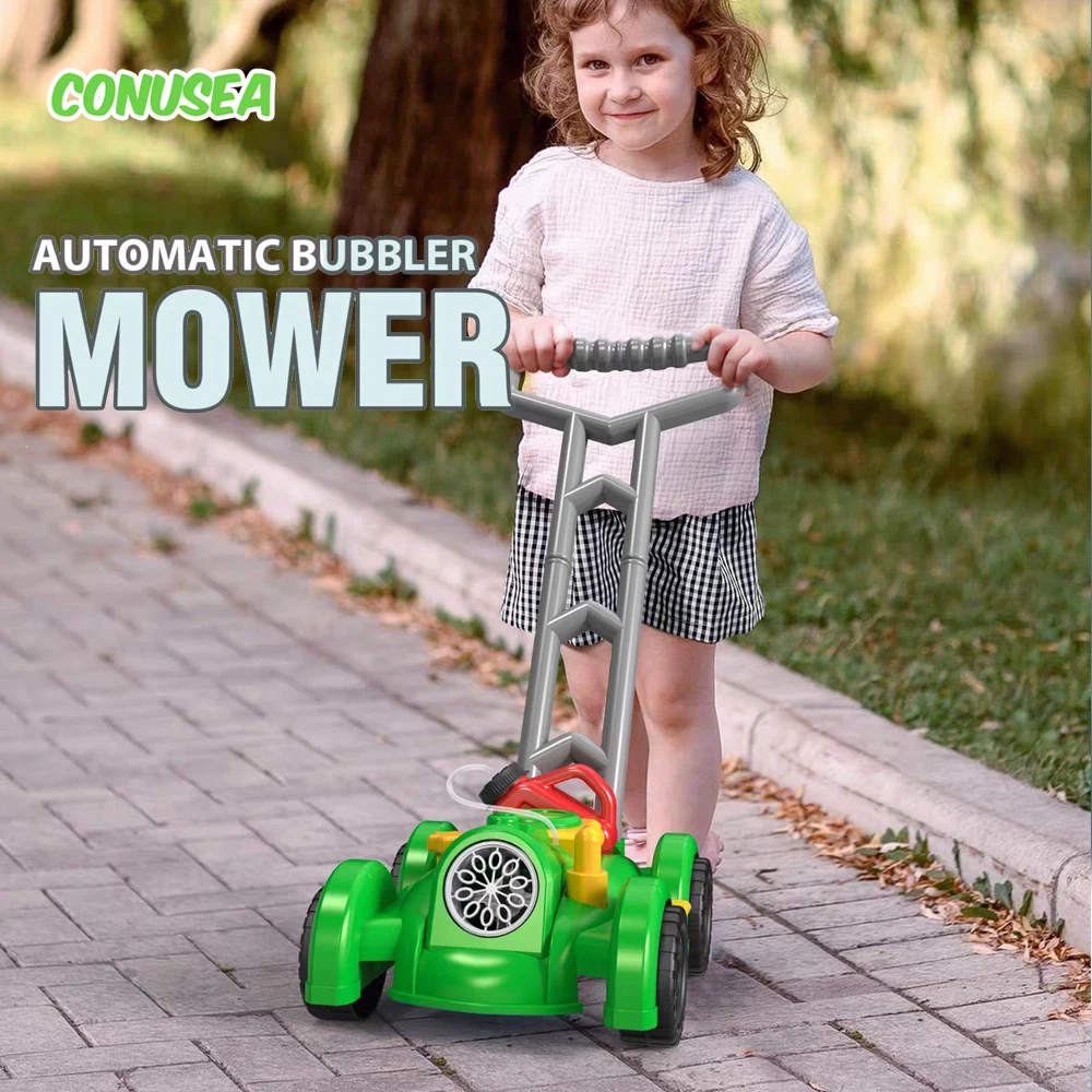 Trolley Bubble Machine Gun Cart Lawn Mower Car Electric Automatic Soap Bubbles Car Outdoor Party Games Children Toys For Kids_voghion.com
