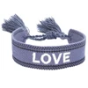 96380-9def44.jpg Boho tissé broderie amour poignet tricoté Bracelets d'enveloppement corde à la main tissage tressé glands ethnique femmes hommes bijoux