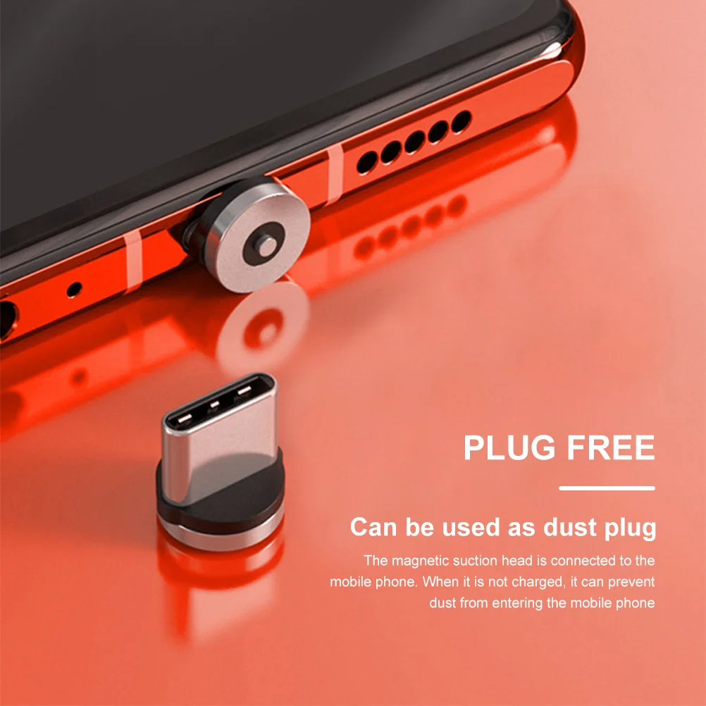 9 Pcs Magnetic Charging Cable Tip Usb C Adapter Connector Silver Fast Charge Data Transmission Magnetic Phone