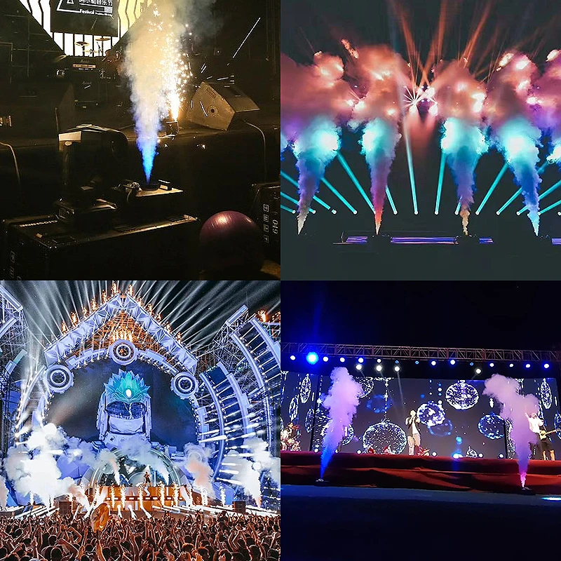 리모컨 및 DMX512 장착 RGB 안개 기계, 웨딩 나이트클럽 디스코 무대 파티 LED 연기 기계, 3 인 1 조명, 1500W, 24PCs
