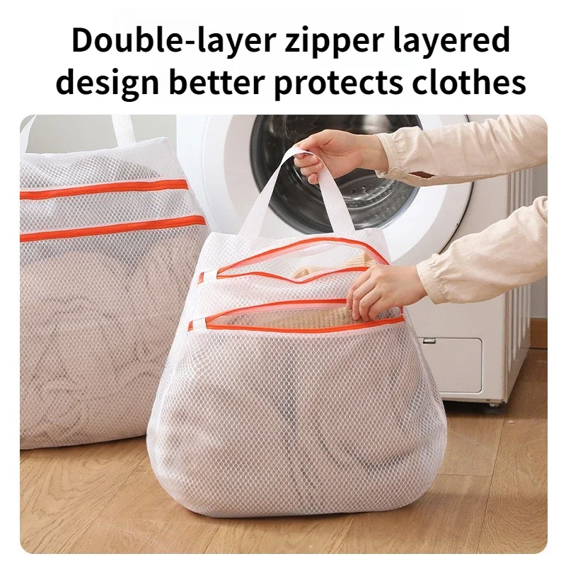 Laundry bags Large Capacity Storage Hanging Bags Double layer anti deformation sweater and underwear bra protective Laundry net 2