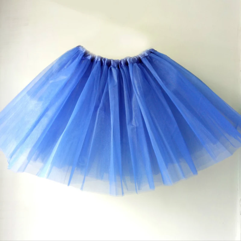 

Adult Girl Three Layered Ballet Dance Tutu Skirt Classic Solid Color Half Skirt Mesh Mini Pleated Dress Elastic Party Petticoat