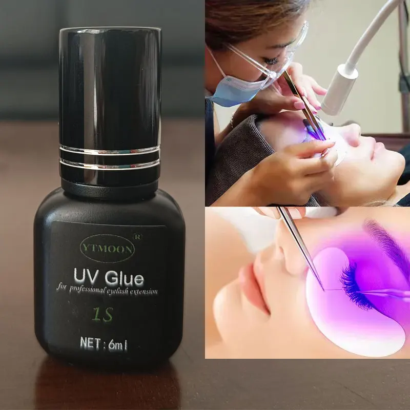 

2023 NEW UV Eyelashes Glue Microwave Phototherapy Clear 6ml Lashes Extensions supplies Adhesive Gel Soft Quick Dry Long-Lasting