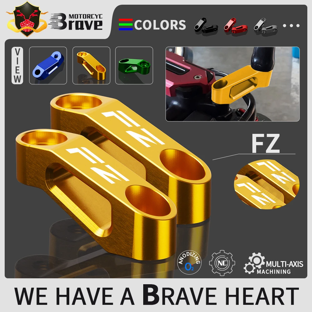 

For YAMAHA FZ FZ07 FZ6 FZ09 FZ 6 07 09 All Years Motocycle Accessories Mirror Riser Extenders Spacers Extension Adapter Adaptor