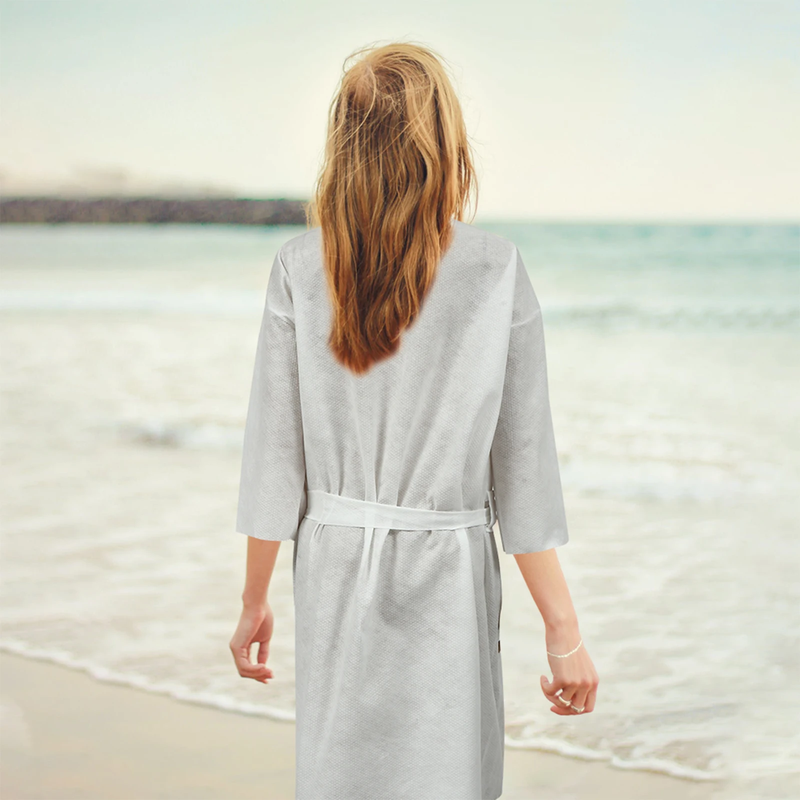 Disposable Bathrobe Comfortable Bath Clothing Home Hotel Use Thickened Bathrobe