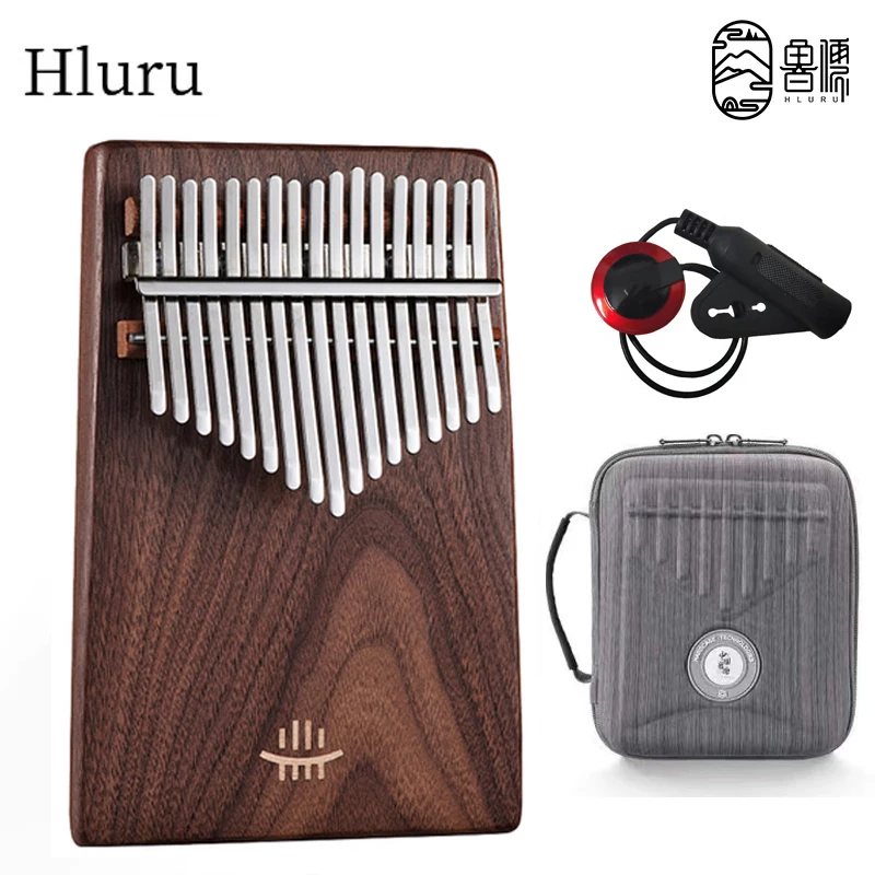 Hluru 17/21 Tasti Kalimba Professional Finger Piano Full Solid Wood Noce Nera Kalimba Thumb Piano Strumento Musicale Portatile