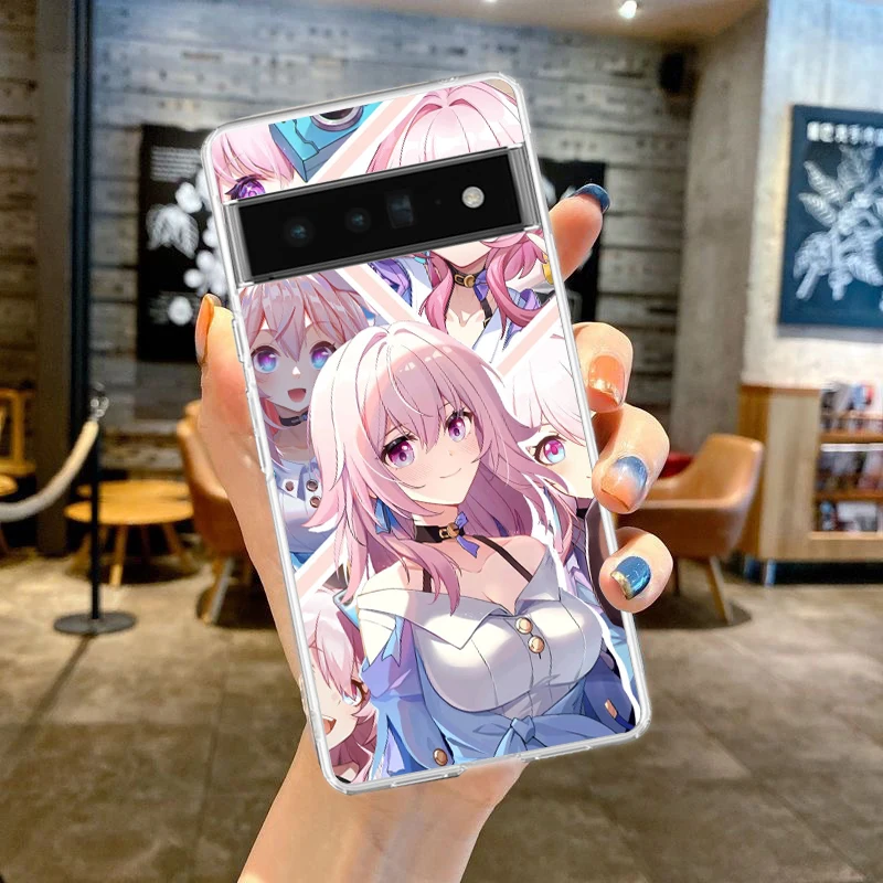 Silicone Shockproof Soft Transparent Phone Case Cover - Honkai Star Rail Design