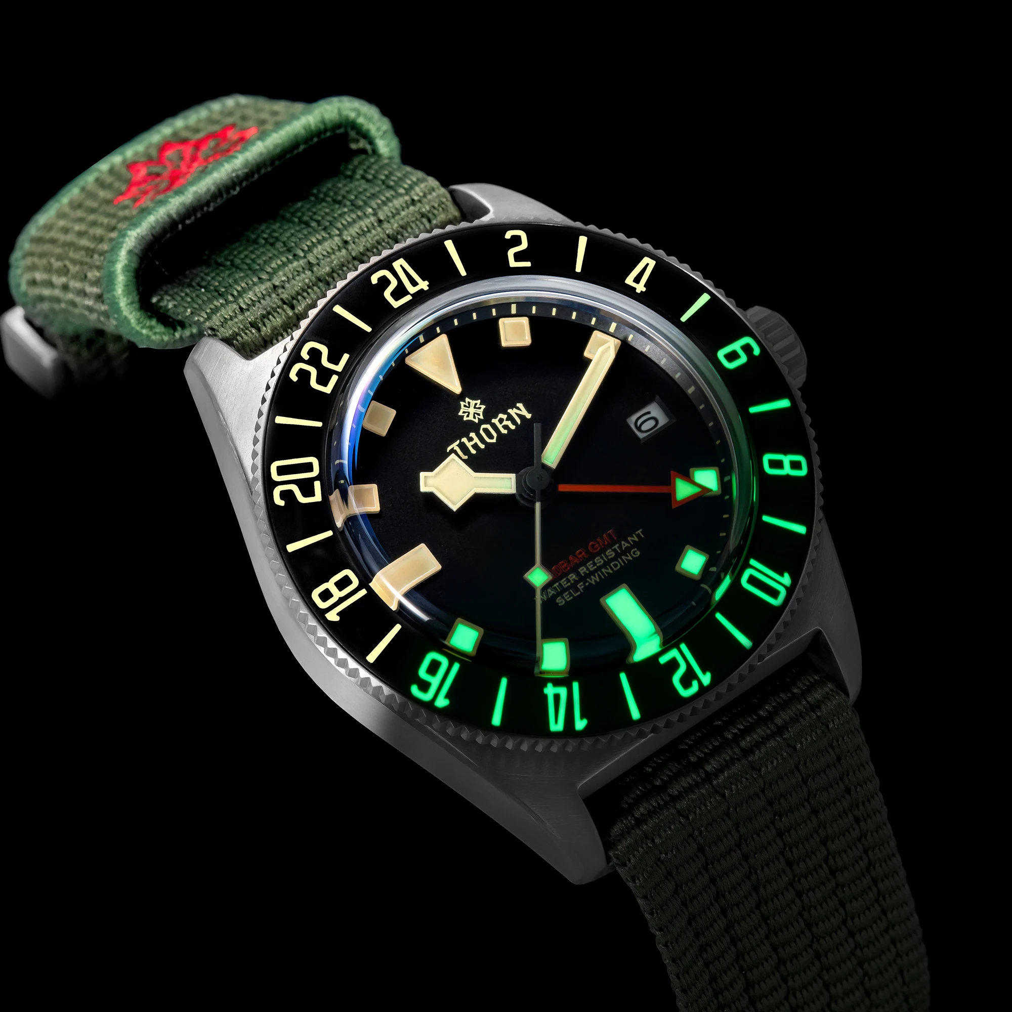Thorn T020 Titanium Gmt Watch Automatic Mechanical Men’s Diving_voghion.com