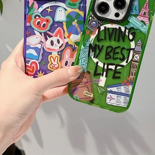 

Living My Best Life MagSafe Phone Case Cover for IPhone 12 13 14 15 Pro Max Case for IPhone 15 Pro Max