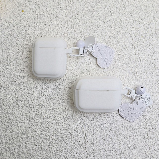 Color Soft Silicone Case for AirPods 2 1 Pro Wireless Earphone Protective Cover with Love Pendant for Apple Airpods 2 Pro