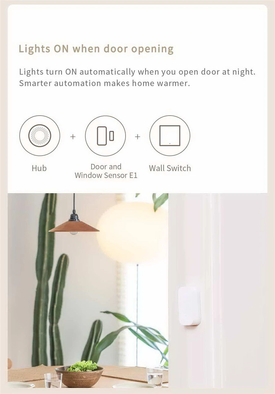 Door Window Sensor E1 ZigBee 3.0 MCCGQ14LM APP Remote Control For Smart Home Wor