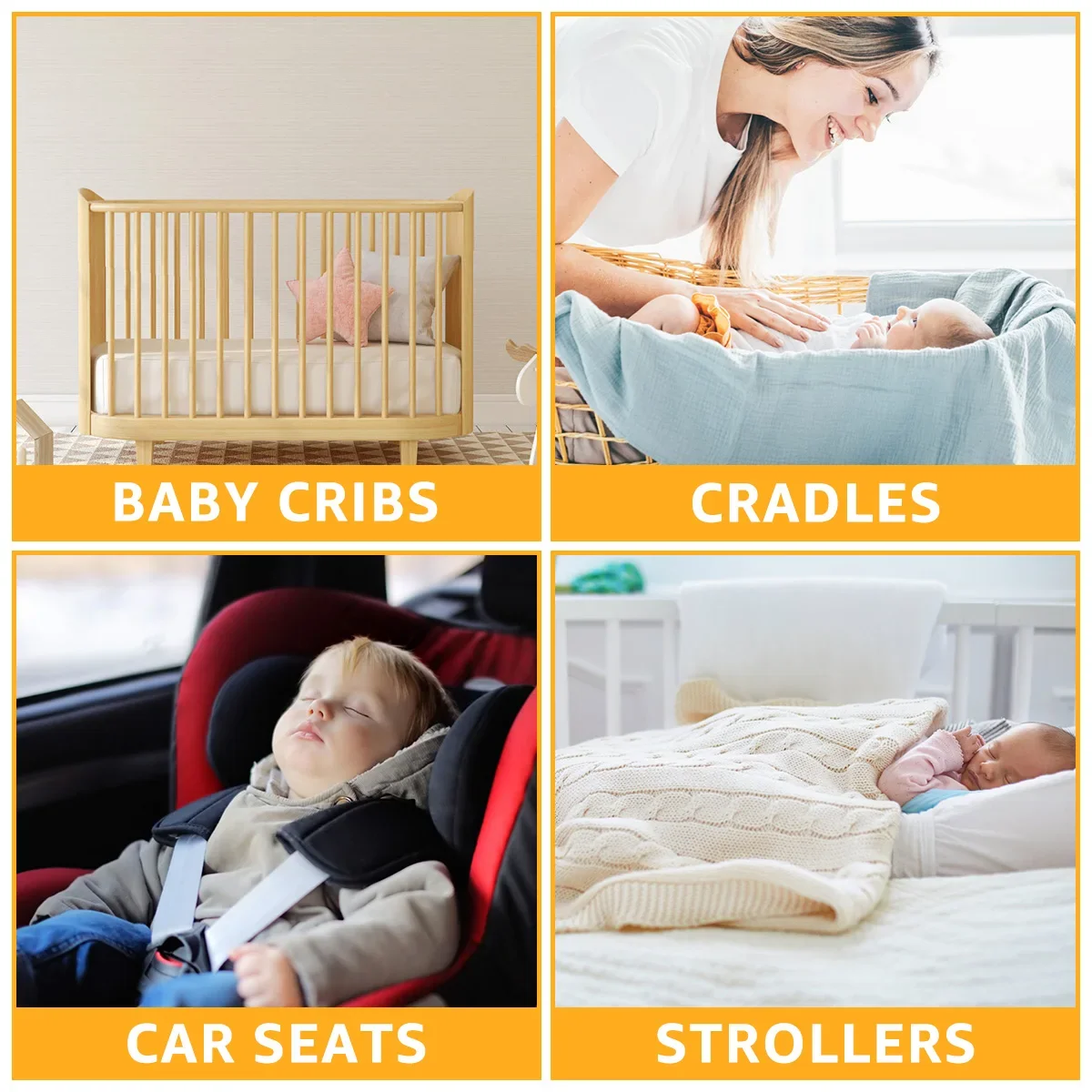 Baby Mobile Music Box Crib Mobile Motor with 3 Modes Volume Adjustable 35 Lullabies Baby Mobile Music Box for Bed Stroller