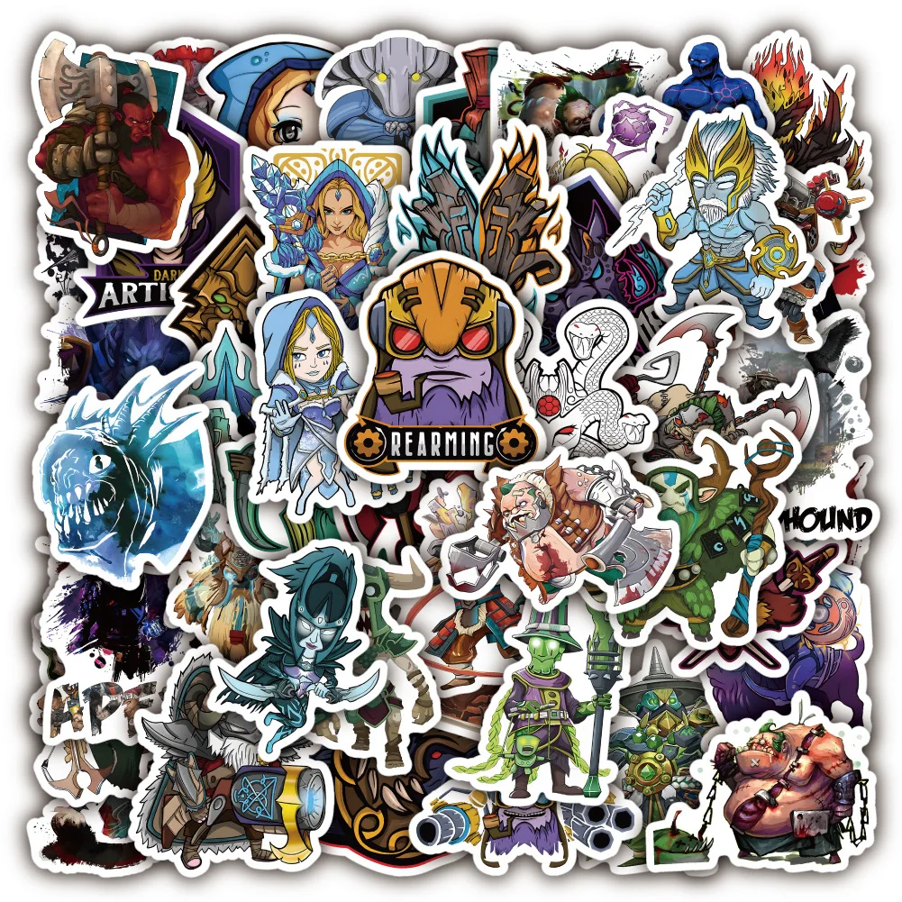10-50Pcs-Cartoon-Dota2-stickers-DOTA-graffiti-Stickerfor-DIY-Luggage ...