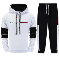Running Mens Tracksuit Printing Casual Sweatshirts Streetwear Outdoors Sports Jogging Mens Clothing Single Piece Hoodie Pants