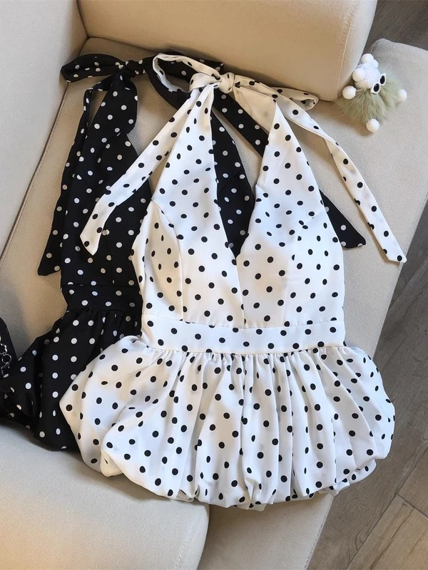 Backless Sexy Halter Beach Babydoll Crop