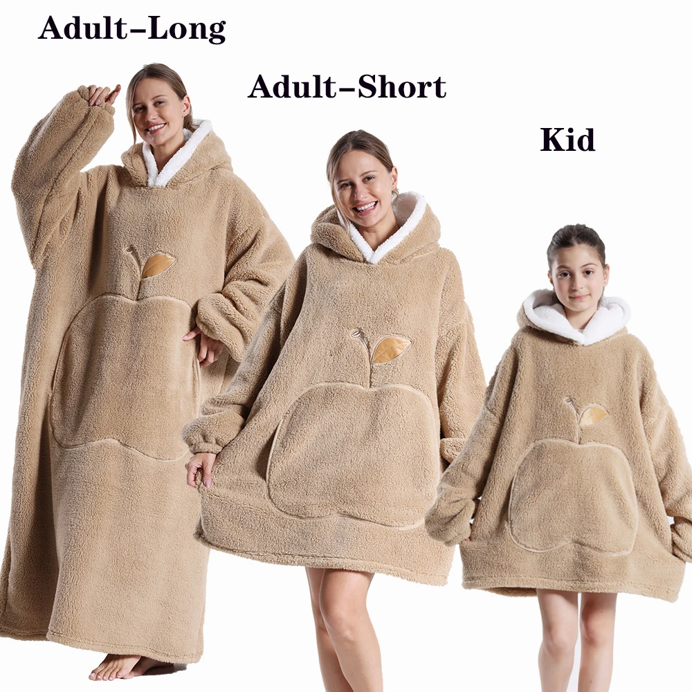 Poncho Pluie Homme Plaide Pull Geant, Blanket Hoodie