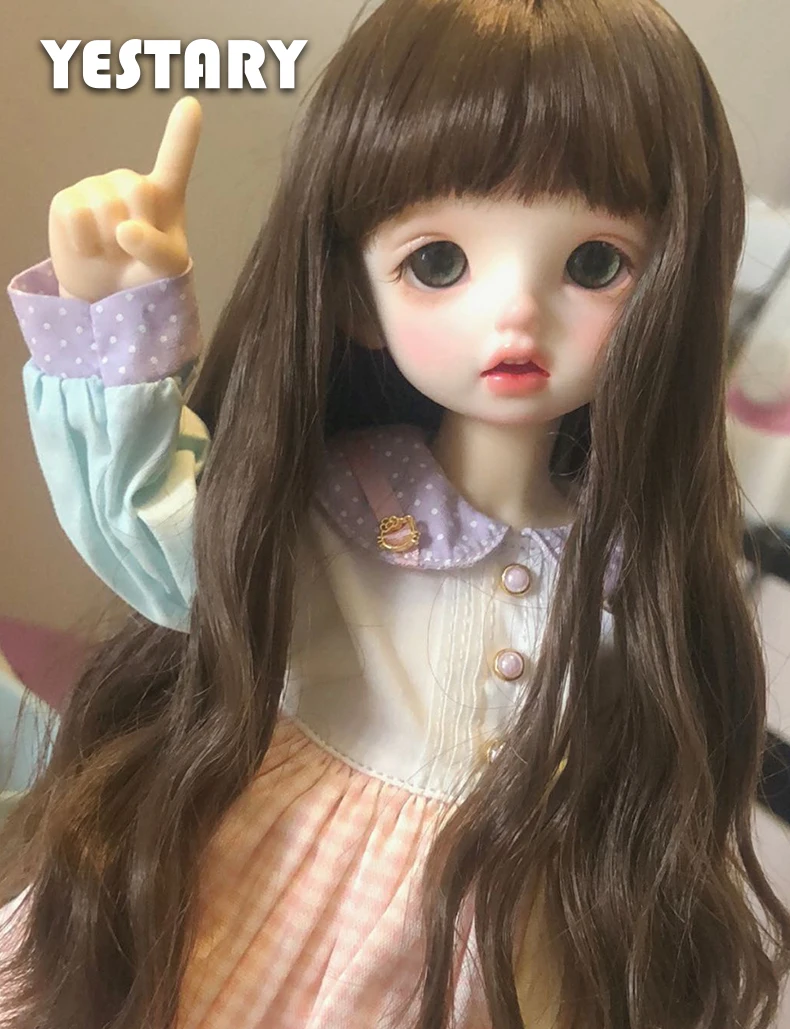 YESTARY BJD Blythe Doll Wigs Accessories Tress For Dolls Wigs Milk Silk  Fashion Long Hair Curl With Bangs For Girl Birthday Gift - AliExpress