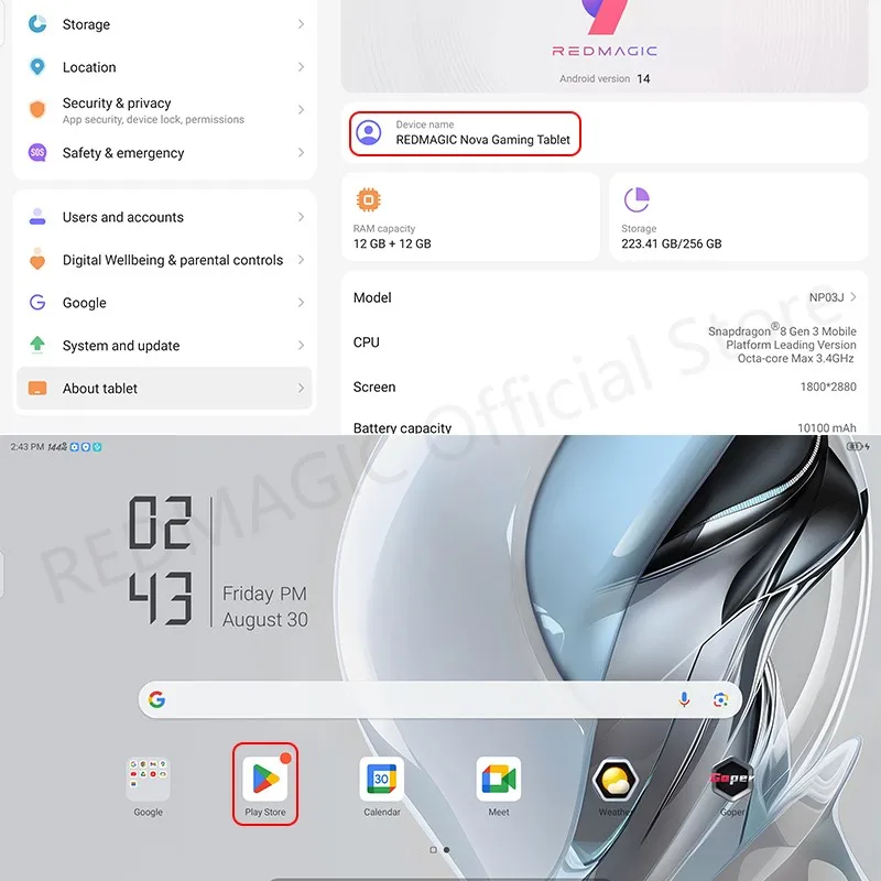 New Global version Redmagic Nova Gaming Tablet 10.9" Snapdragon 8 Gen 3 Leading Version 10100mAh 50MP Don't include the Charger 6
