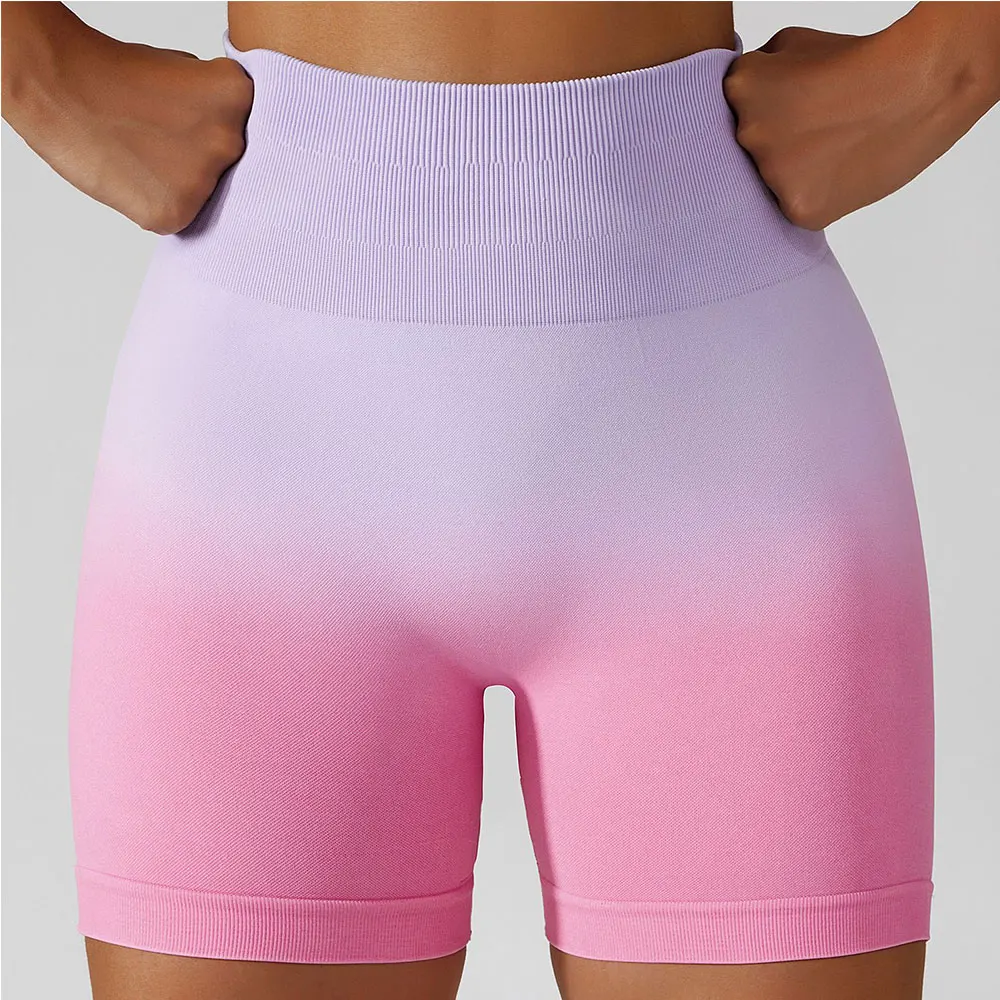 High Waist Workout Shorts Seamless Fitness Yoga Shorts Scrunch Butt Sexy Women Yoga Running Peach Hip Sport Gym Leggings