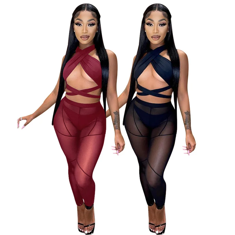  Women's Exotic Apparel 3PC Bandage Women Transparent