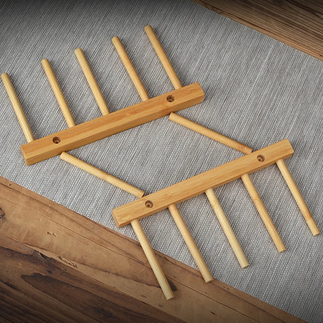 Eppicotispai Natural Beechwood Collapsible Pasta Drying Rack, Wooden Spaghetti Dryer Made In Italy