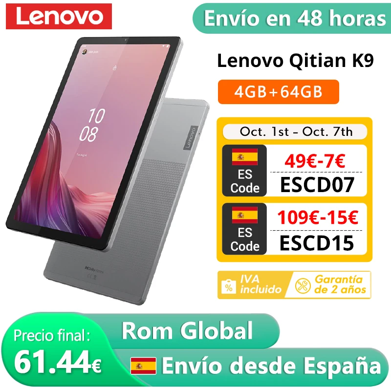 グローバル版 Lenovo Qitian K9 Wifi 4GB 64GB 9インチHD