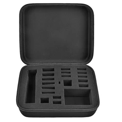 Deluxe Men's Grooming Kit Storage Case for 18 Attachments and Trimmer Accessories (Black)