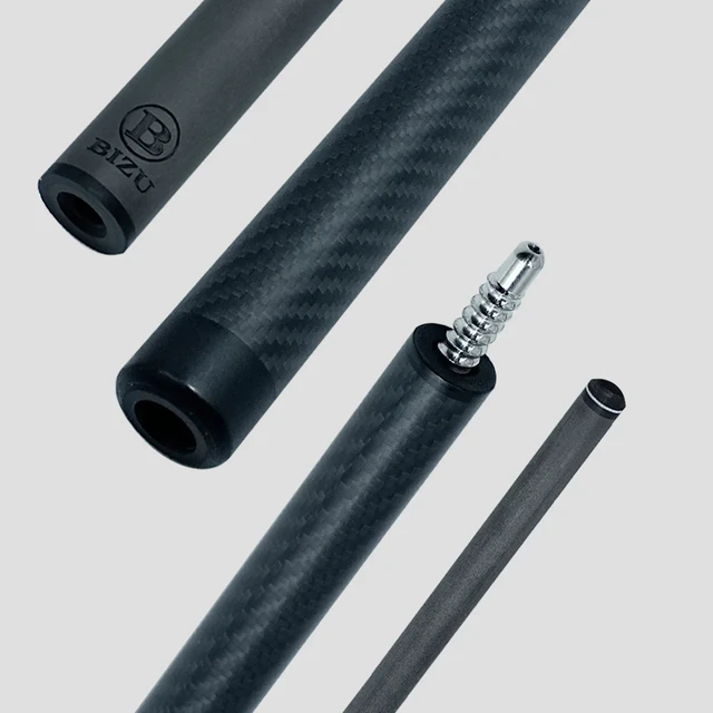 BIZU Carbon Fiber Billiard Cue Snooker Pool Putter with 3/8x8 Joint Precision Gaming Tool for Pool Table 1