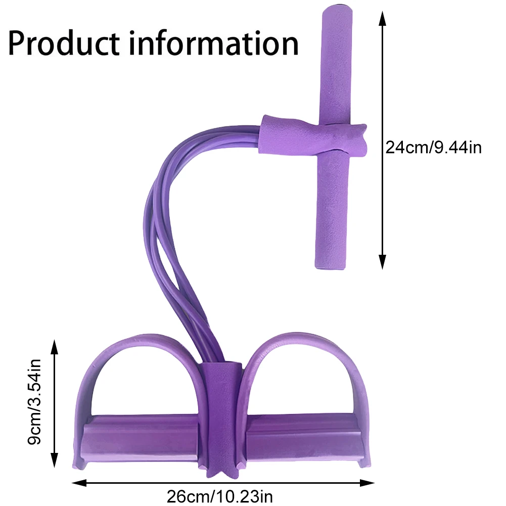TPE NBR Tube Pedal Resistance Band for Home Fitness