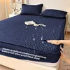 1pcs All Cotton Waterproof Bed Sheet Solid Color Mattress Protective Cover Antibacterial Pure Cotton Dustproof Bedroom Bed Sheet 1