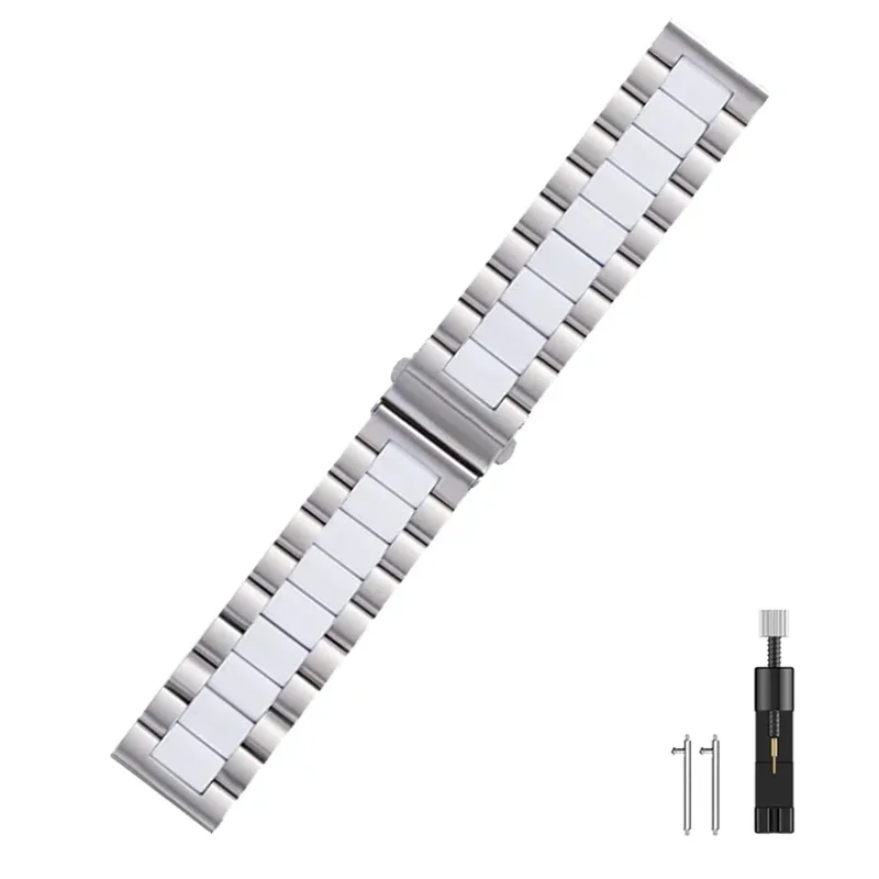 Premium 22mm Stainless Steel Metal Watch Strap Bracelet