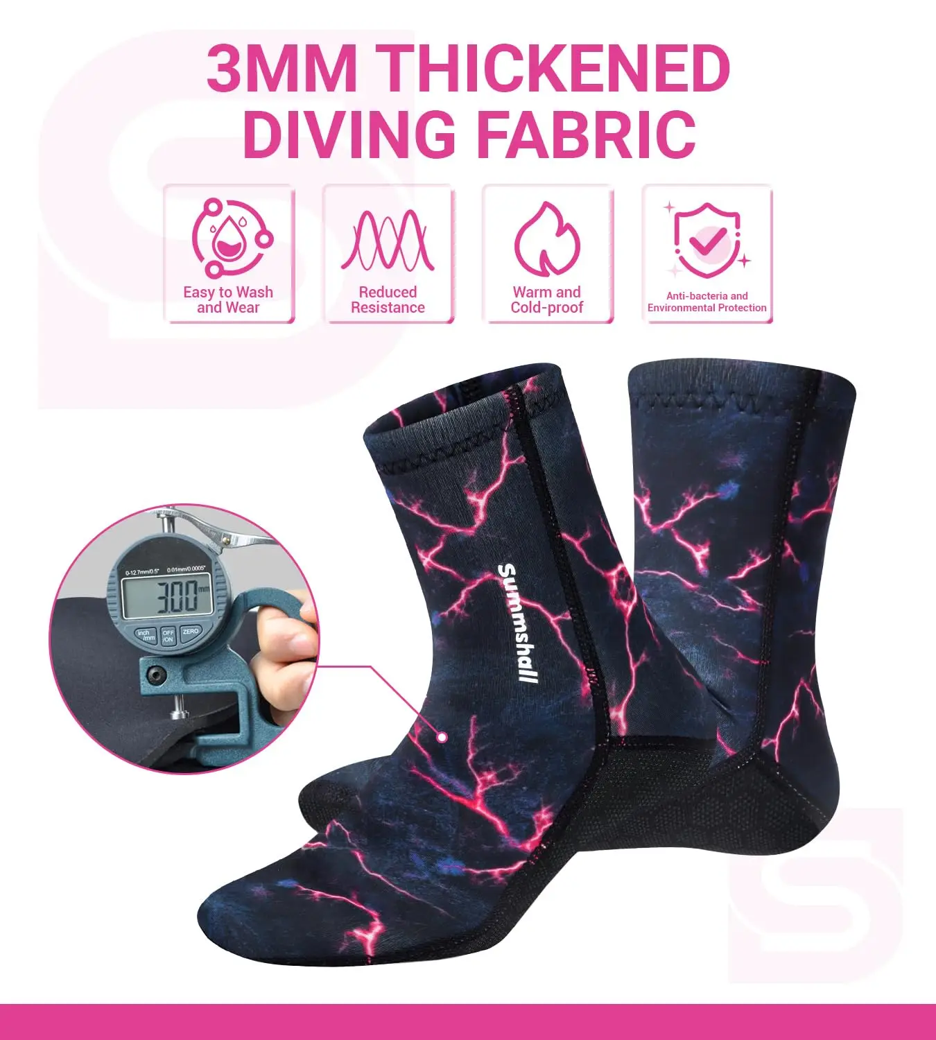 3mm Neoprene Socks Diving Socks for Men & Women Neoprene Socks for Water Sports Swimming Kayaking Diving Socks 3
