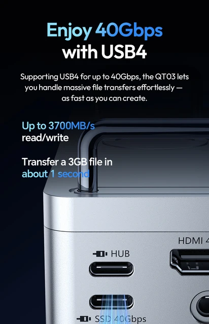 Ulanzi QT03 Docking Station with SSD Enclosure 2-in-1
