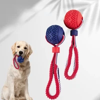 Bite Resistant Dogs Chewing Toys Pet Interactive Training Rope Knot Balls Puppy Tooth Cleaning Molar Ball with String Dog Toy 1