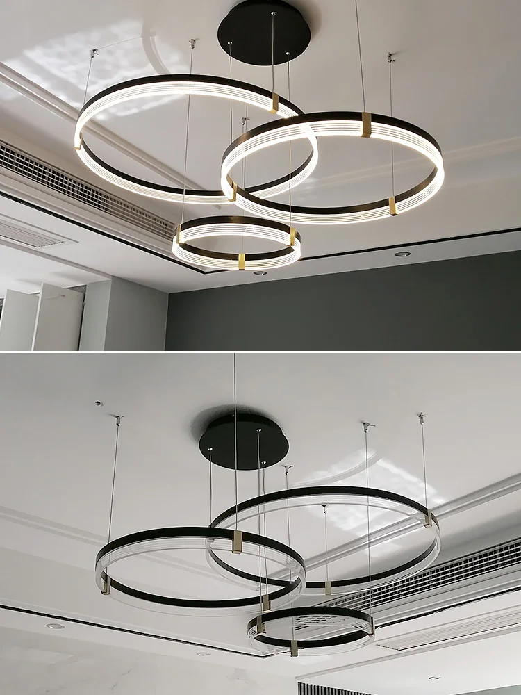 Living room chandelier simple modern led lighting creative Nordic luxury restaurant bedroom lamp designer high-end chandelier 4