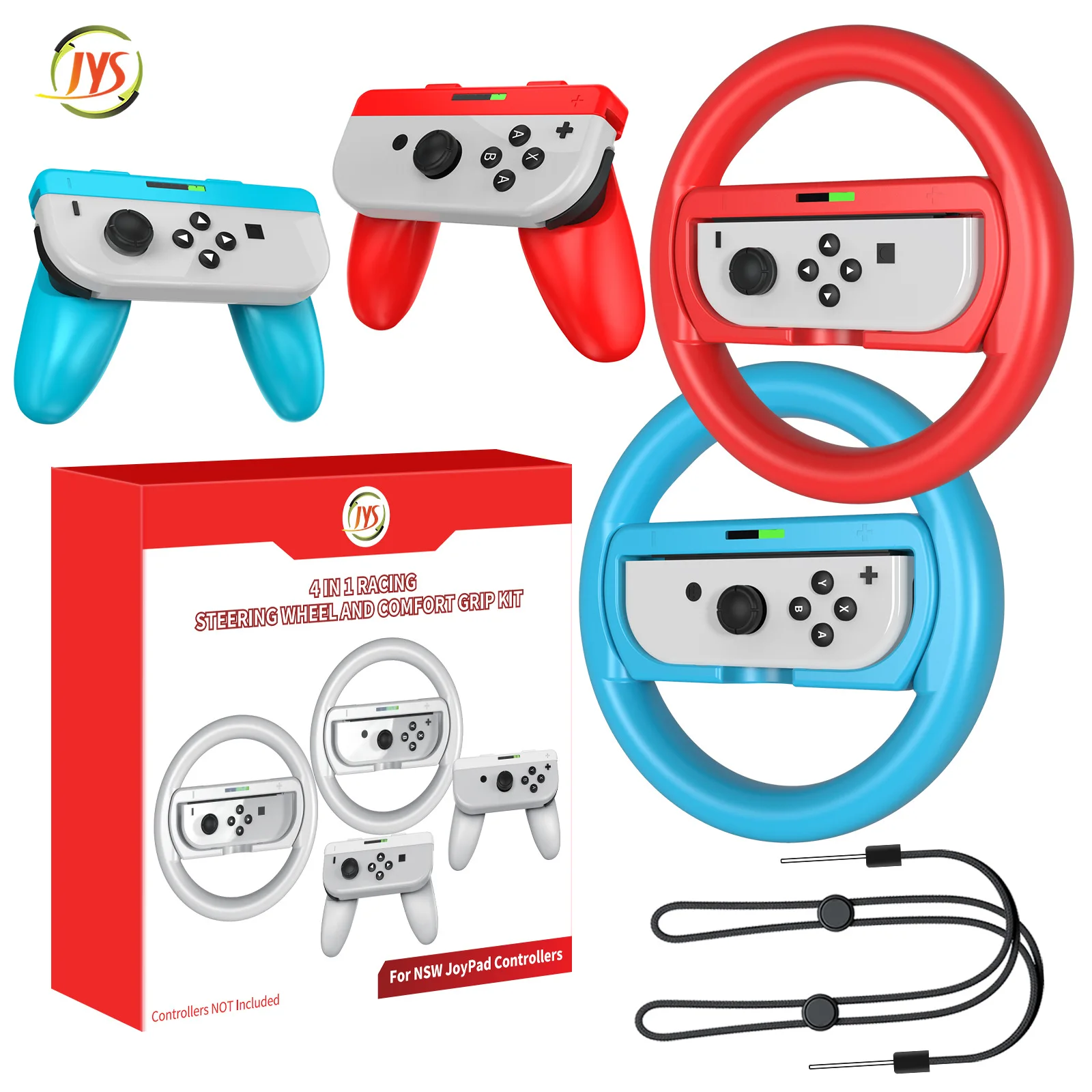 NEW For Switch gamepad for Switch/Switch OLED Kart steering wheel + 2-in-1 joy-con hand grip set switch OLED Accessories