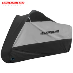Premium Waterproof UV Protective Motorcycle Cover - All-Weather Indoor & Outdoor Shield - 2XL  2101-2200mm (MCZ002 Silver)