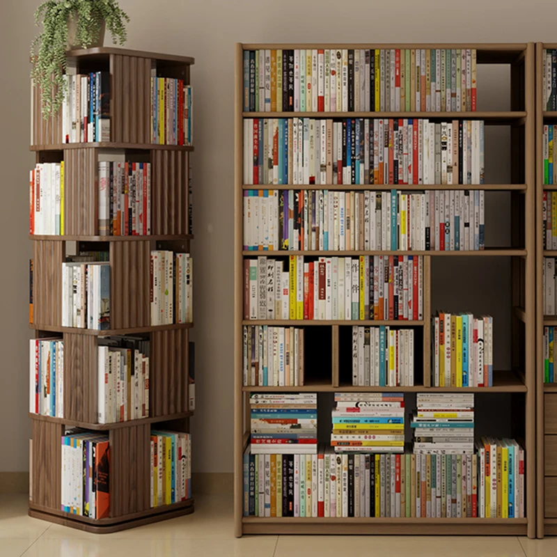 House Kids Rotating Bookcase Roller Portable Luxury Rotating Bookcase Stand Organizadores Multifuncionales Home Decoration