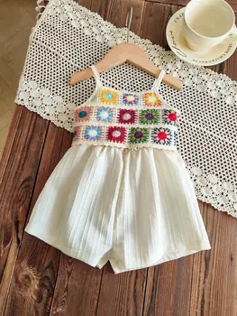 Girls Floral Summer Romper 1
