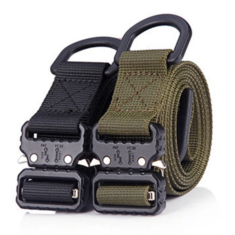 Tactical Waist Belt 1 inch/25mm Wide Quick Release Buckle for Men And Women Adjustable Fit for 26-46 Inch Waist Jeans Belt